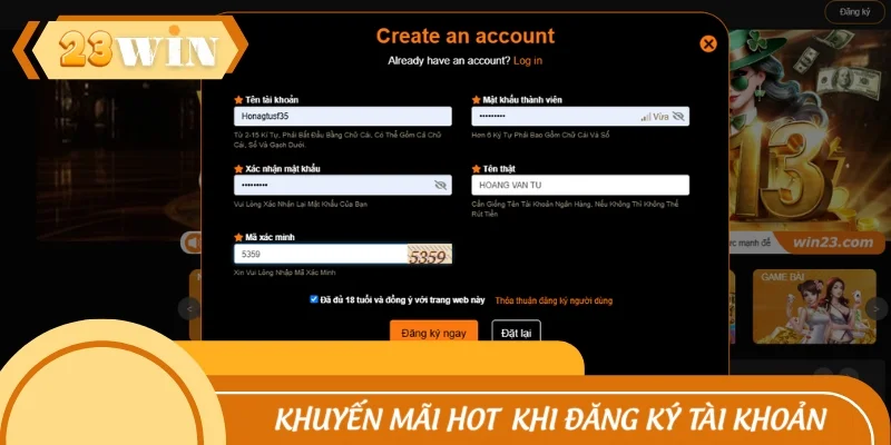 Khuyến mãi hot không bỏ lỡ khi đăng ký tài khoản