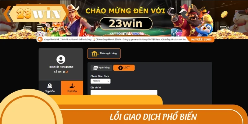 Nguyên nhân nào khiến yêu cầu rút tiền thất bại?